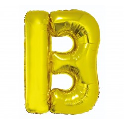Balon foliowy litera "B", złoty, 95cm