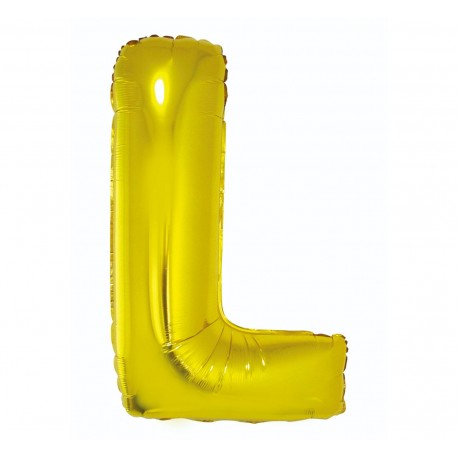 Balon foliowy litera "L", złoty, 95cm