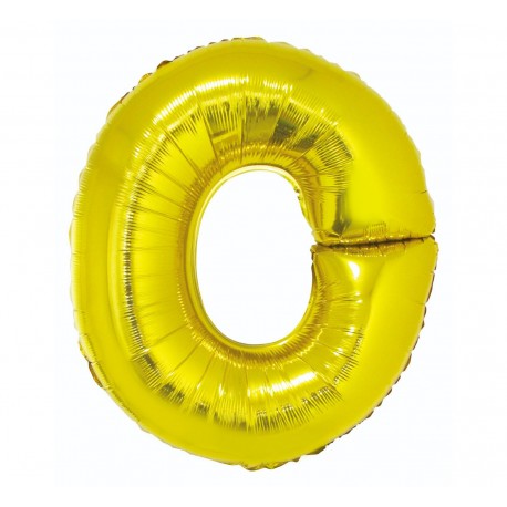 Balon foliowy litera "O", złoty, 95cm