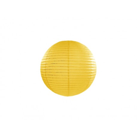 Lampion papierowy, żółty, 25cm, 1szt.