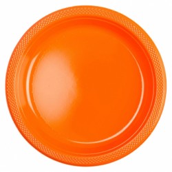 Talerzyki plastikowe pomarańczowe