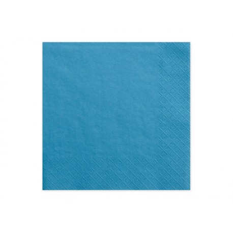 Serwetki trójwarstwowe, niebieski, 33x33cm, 1op.