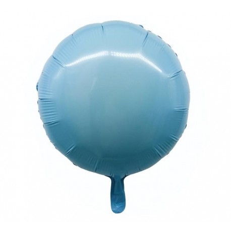 Balon foliowy "Okrągły", błękitny, 34 cm