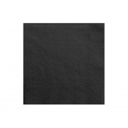 Serwetki czarne, 33x33cm, 20szt.
