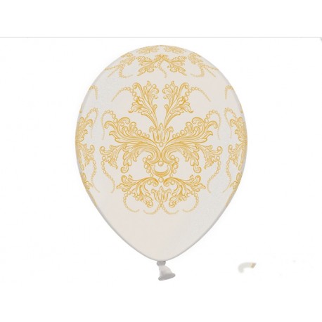 Balony 30cm, Ornament, Metallic Pure White