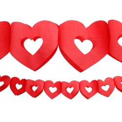 Grlanda bibułowa Serce