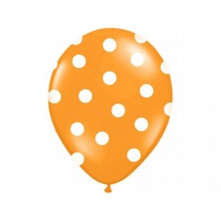 Balon 14" Pastel Orange "Kropki", 1szt.