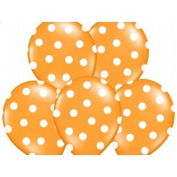 Balon 14" Pastel Orange "Kropki", 1szt.