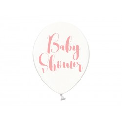 Balon 30cm, Baby Shower, Crystal Clear róż