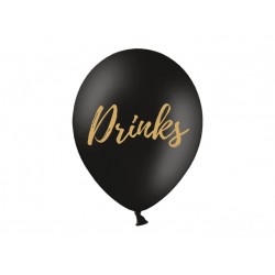 Balony 30cm, złote Drinks, Pastel Black