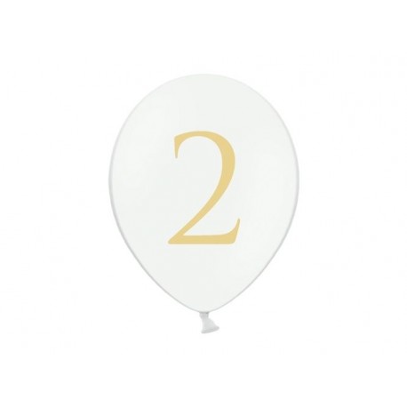 Balony 30cm, złote 3, Pastel Pure White