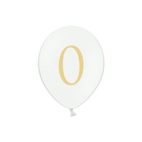 Balony 30cm, złote 2, Pastel Pure White