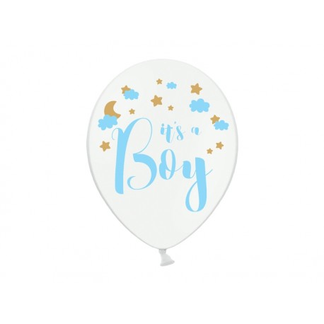 Balon 30cm, It's a Boy, Pastel Pure White