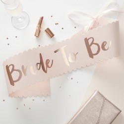 Szarfa dla Panny Młodej, ROSE GOLD, Bride To Be