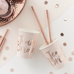 Kubeczki różowe, ROSE GOLD Team Bride