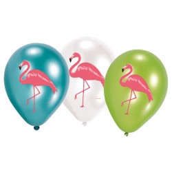 Balony gumowe Flamingi 6szt