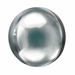 Balon foliowy kula srebrny, 40cm