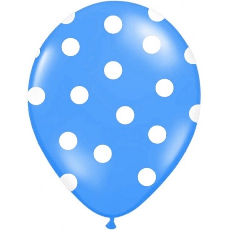 Balon 14" Pastel Mid Blue "Kropki", 1 szt.
