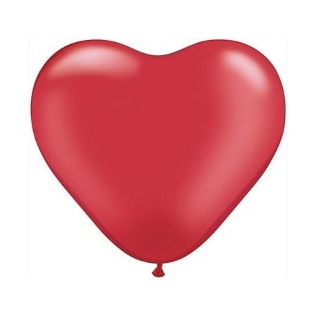 Balon w kształcie serca, czerwony