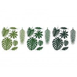 Dekoracje Aloha - Liście tropikalne, mix (1 op. / 21 szt.)