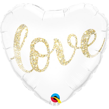 Balon Serce z napisem LOVE