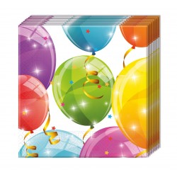 Serwetki "Sparkling Balloons", 33x33 cm, 20 szt.