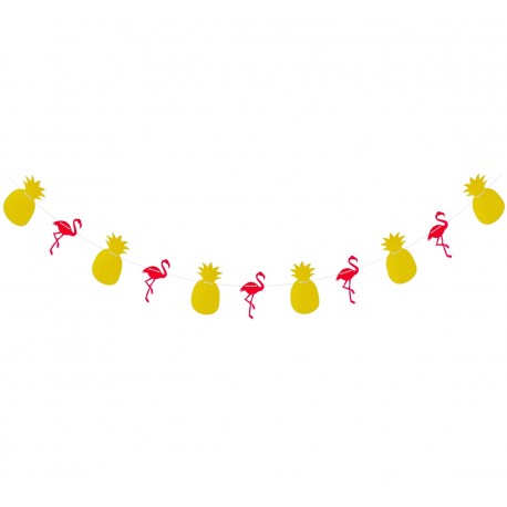 Girlanda "Flamingo Party", rozm. 10.5x20x300 cm