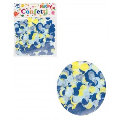 Konfetti papierowe okrągłe mix niebieski żółty