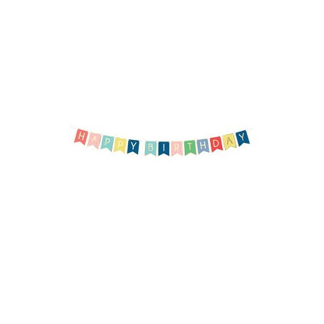 Baner Happy Birthday, mix, 15 x 175 cm