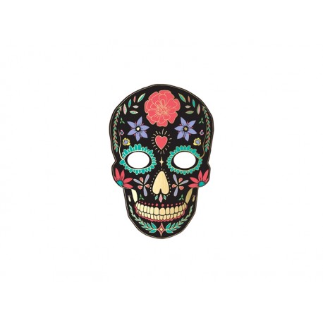 Maska Dia de Los Muertos, czarny, 19x28cm