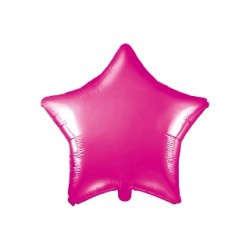Balon foliowy Gwiazdka, 48cm, ciemny różowy