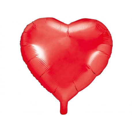 Balon foliowy Serce, 61cm, czerwony