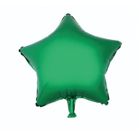 Balon foliowy gwiazda, zielona 36cm