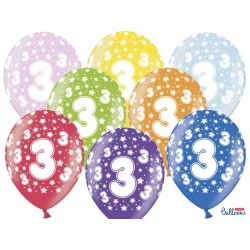 Dekoracje na 3 urodziny dziewczynki balony świeczka ozdoby ...