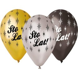 Balony Premium "Sto Lat", metaliczne, 12"