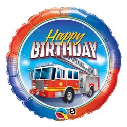 Balon foliowy 18 "Birthday Fire Truck (happy birthday)"