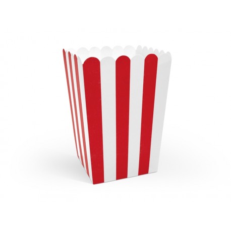 Pudełka na popcorn, mix, 7x7x12,5cm
