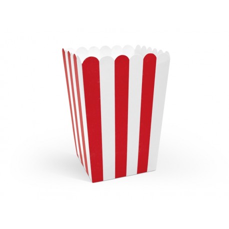 Pudełka na popcorn, mix, 7x7x12,5cm