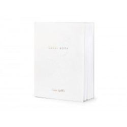 Księga Gości Guest Book, 20x24,5cm, biały, 22 kartki