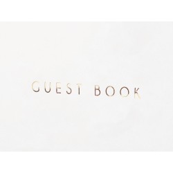 Księga Gości Guest Book, 20x24,5cm, biały, 22 kartki