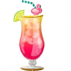 Balon foliowy Drink Tropikalny z flamingiem