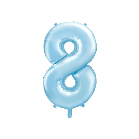 Balon foliowy Cyfra8 niebieska, 95cm Balon foliowy Cyfra8 niebieska, 95cm