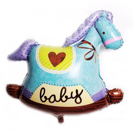 Balon foliowy 14" Niebieski Konik Baby – 36 cm