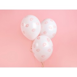 Balony 30cm, Usta, j. różowy