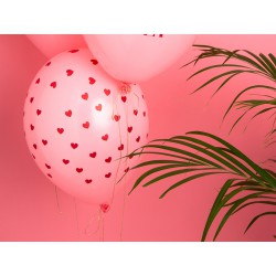 Balony 30 cm, Serca, Pastel Baby Pink