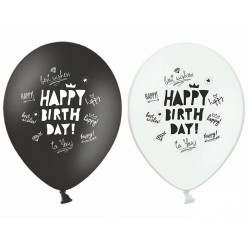 Balon 30cm, Happy Birthday, Pastel mix 1szt