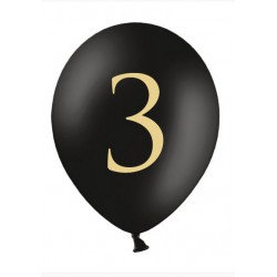 Balon 30cm, 3, Pastel Black 1szt
