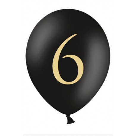 Balon 30cm, 6, Pastel Black 1szt