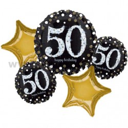 Balon foliowy "50 Urodziny - Sparkling Celebration", zestaw
