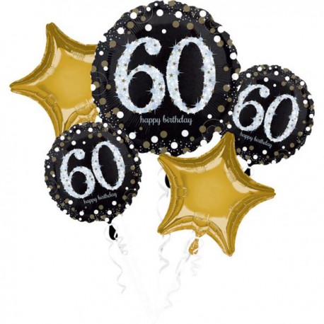 Balon foliowy "60 Urodziny - Sparkling Celebration", zestaw